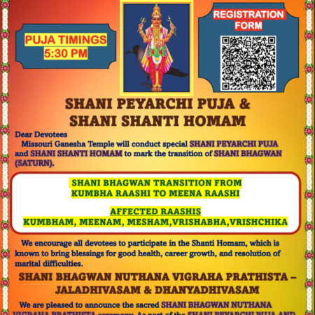 SHANI PEYARCHI PUJA & SHANI SHANTI HOMAM - Sankalpam